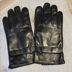 Men's Nautica Black Leather Gloves